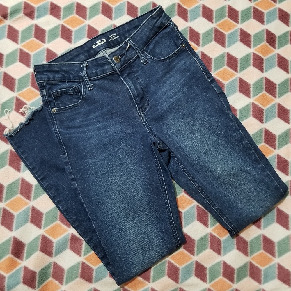Old Navy Rockstar Frayed Hem Jeans